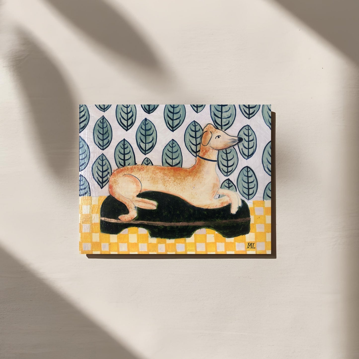 Staffordshire Figure of a Greyhound, Greeting Card - blank inside