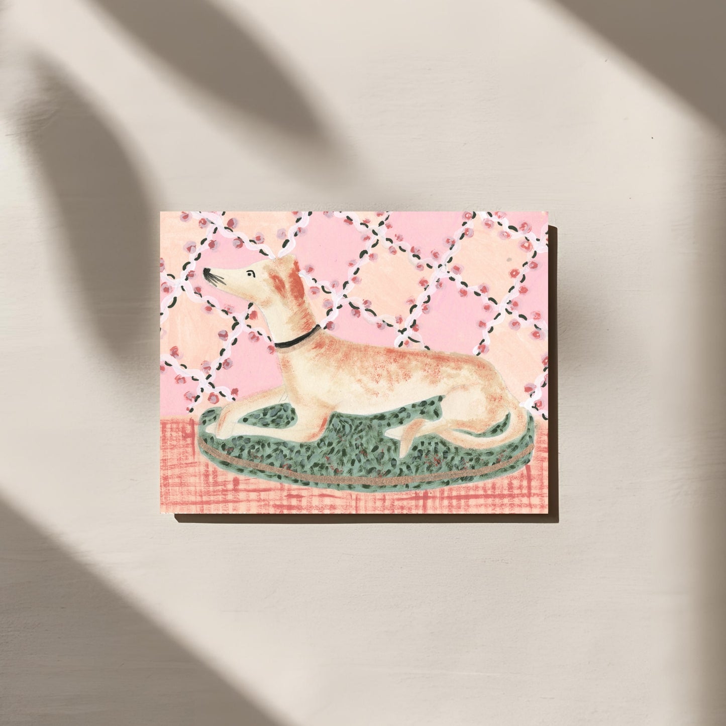 Gertrude the Greyhound Greeting Card - blank inside