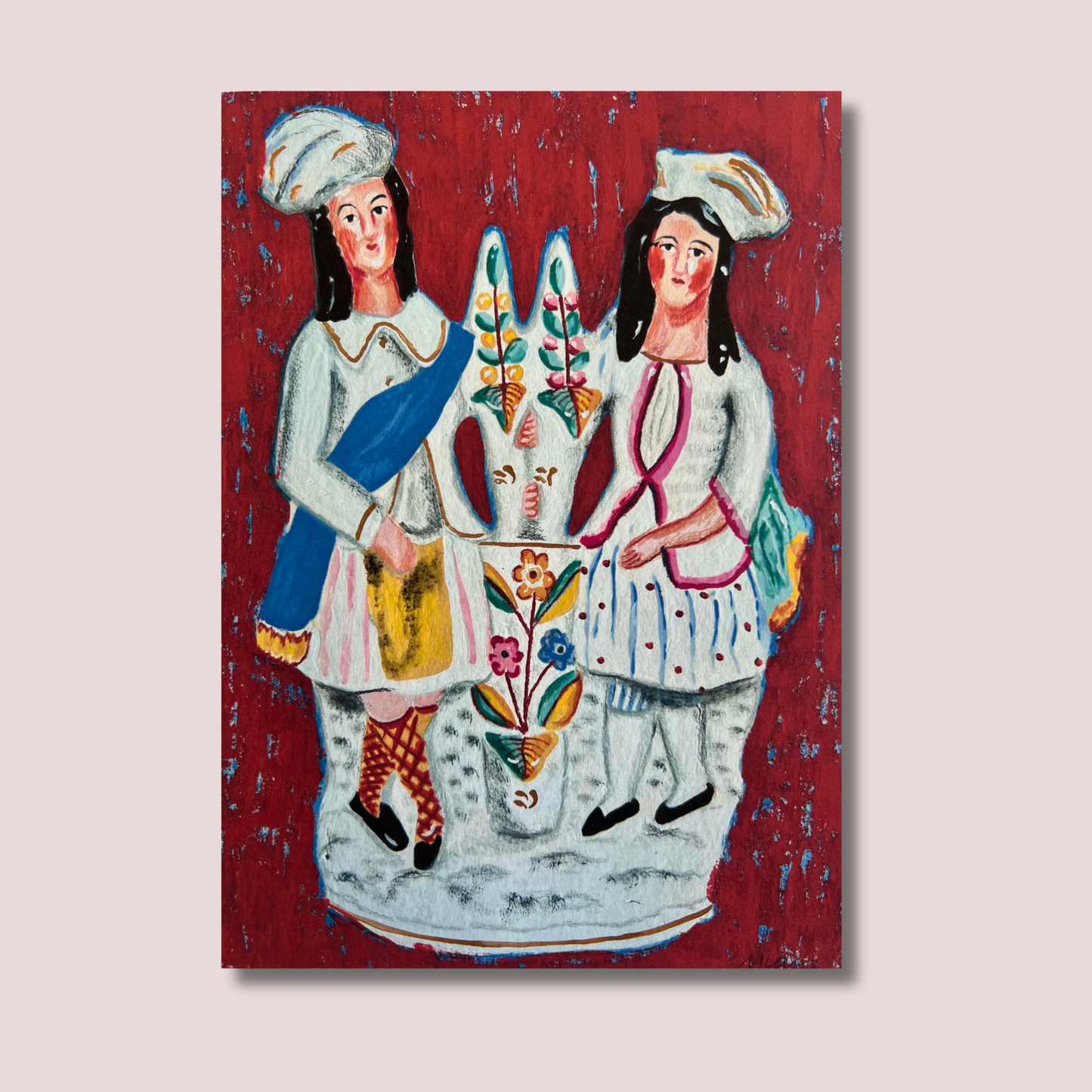 Staffordshire Figure, Greeting Card - blank inside
