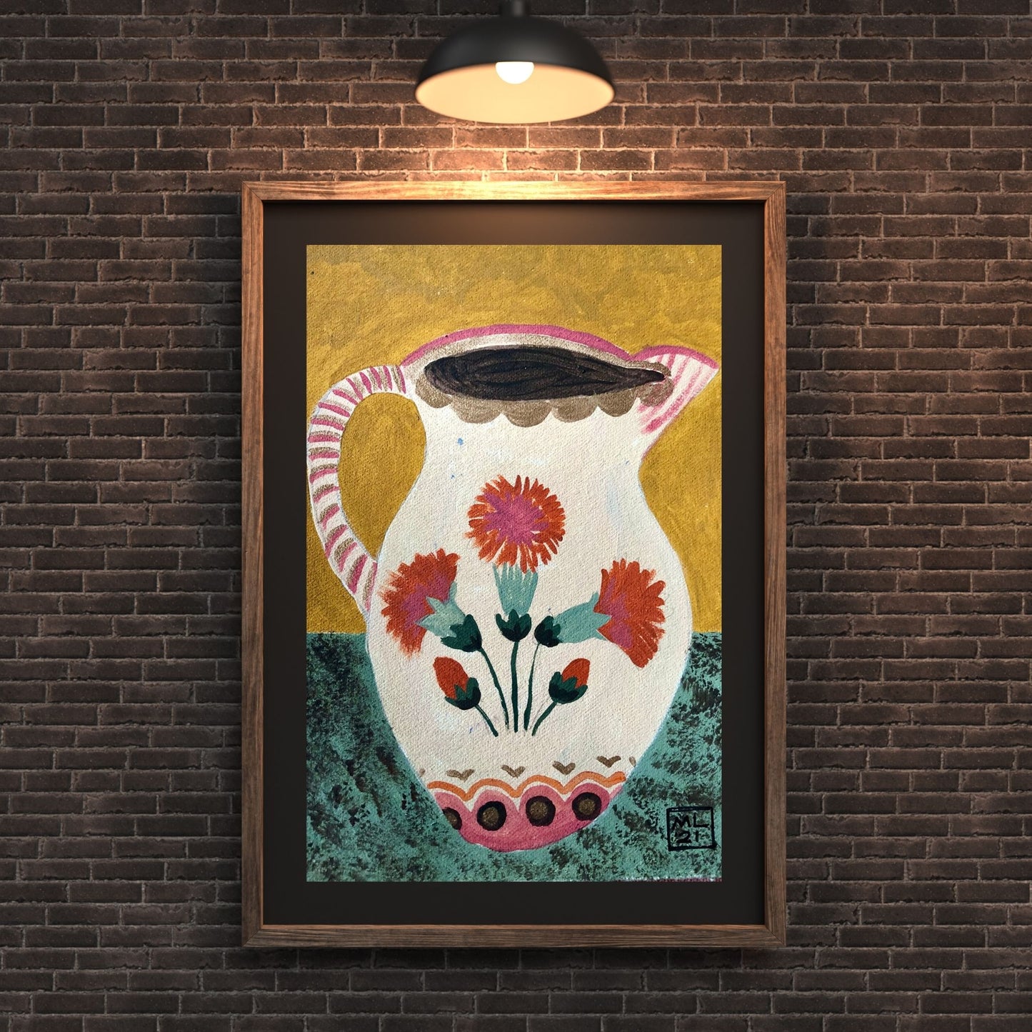 Dianthus Jug - Fine Art Print
