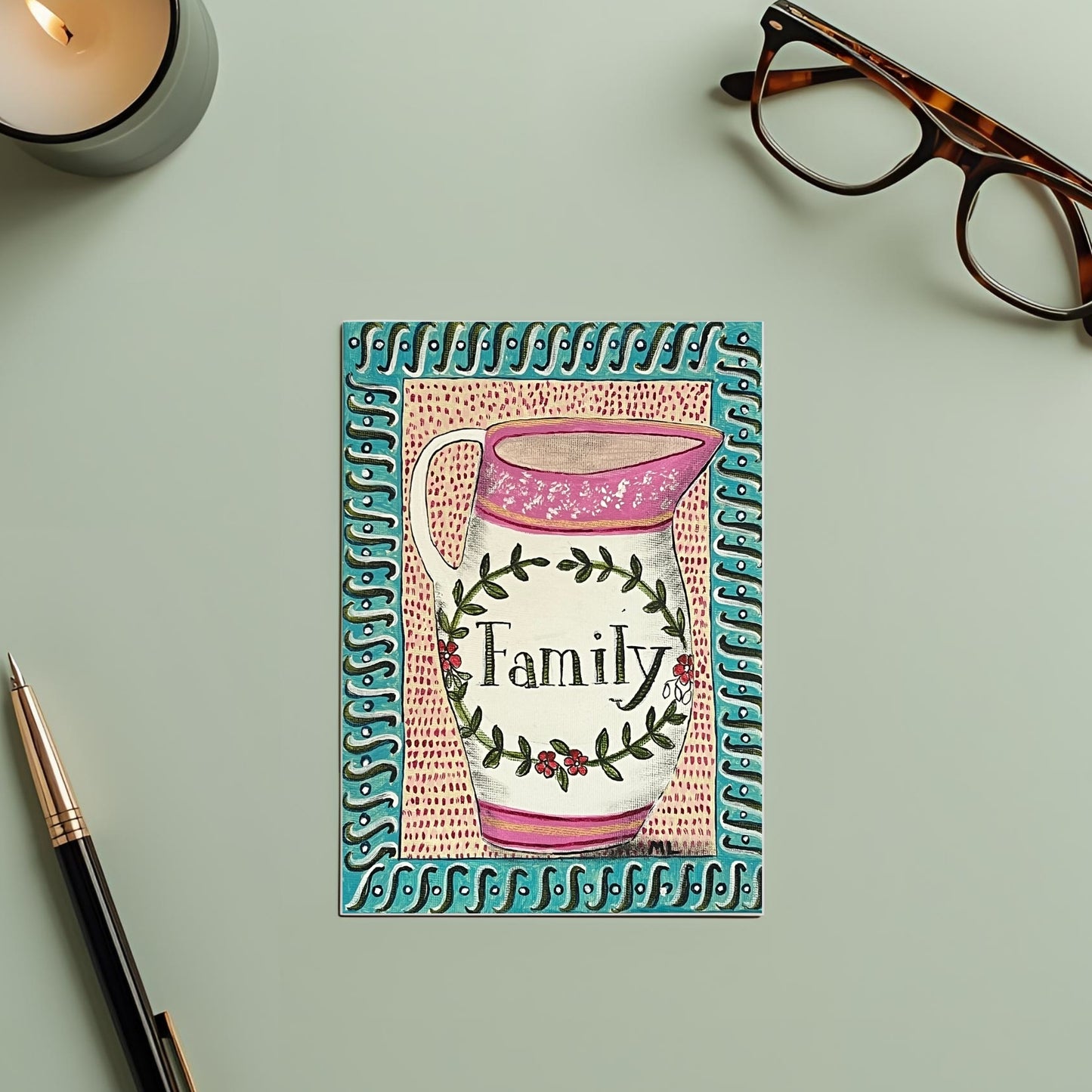 Family Greetings Card - Blank Inside