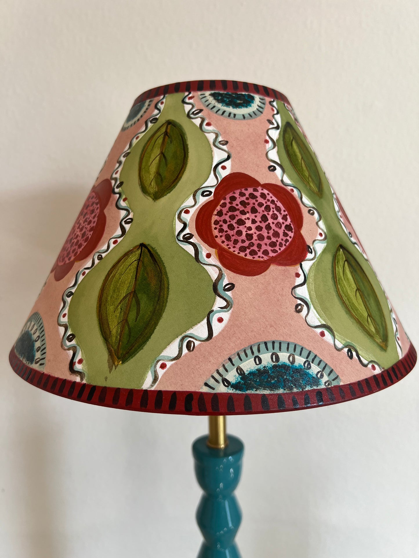 Bloomsbury Group at Charleston inspired hand painted table lampshade