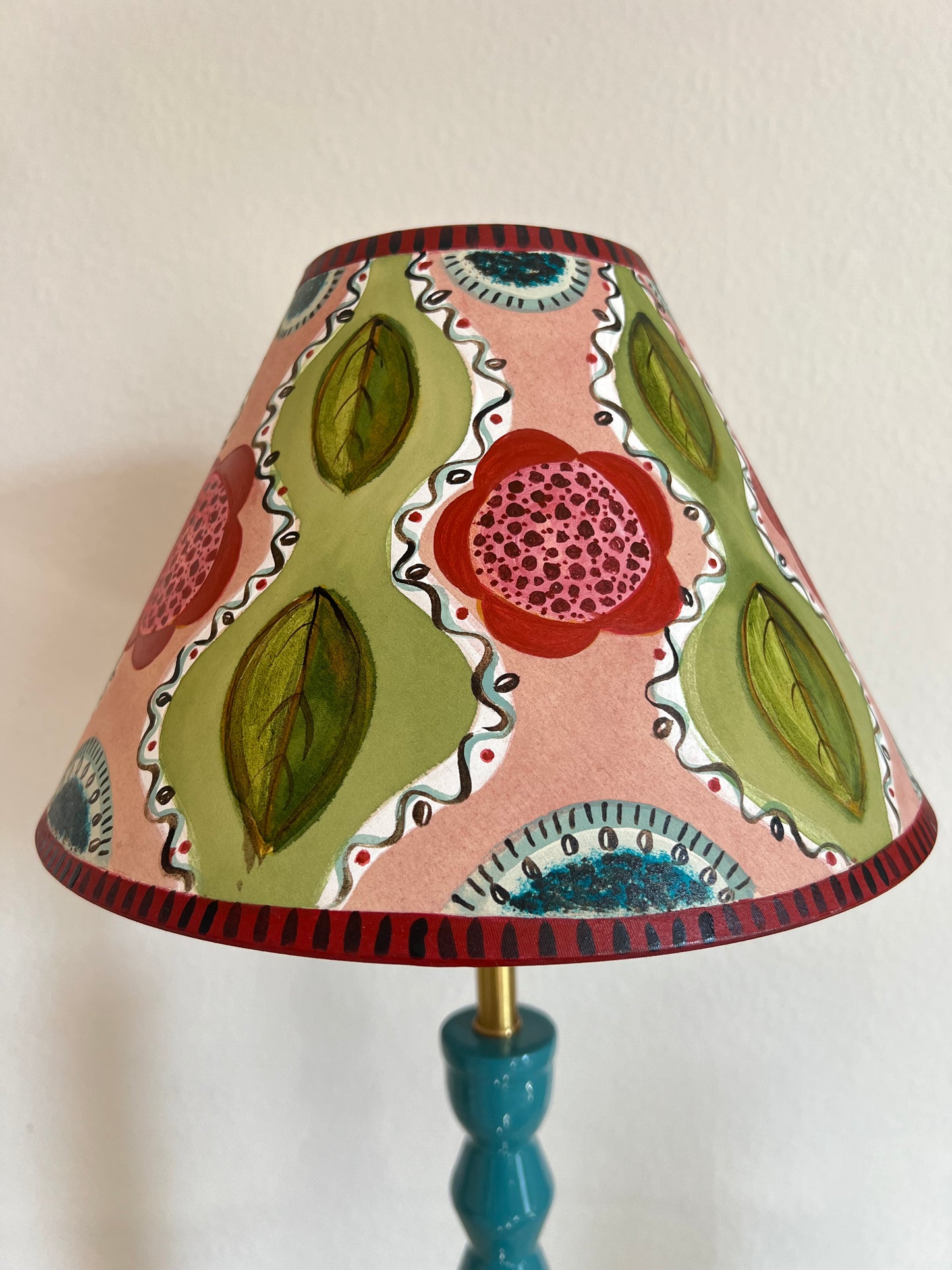 Bloomsbury Group at Charleston inspired hand painted table lampshade