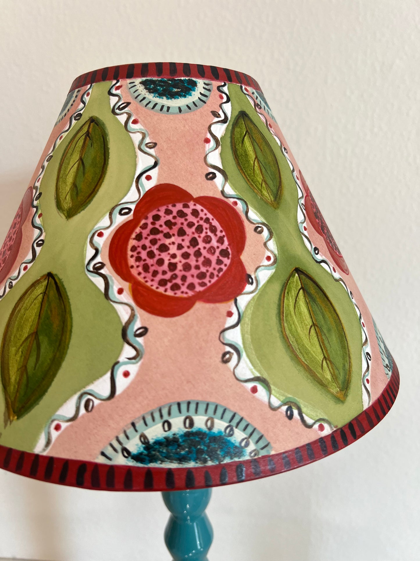Bloomsbury Group at Charleston inspired hand painted table lampshade