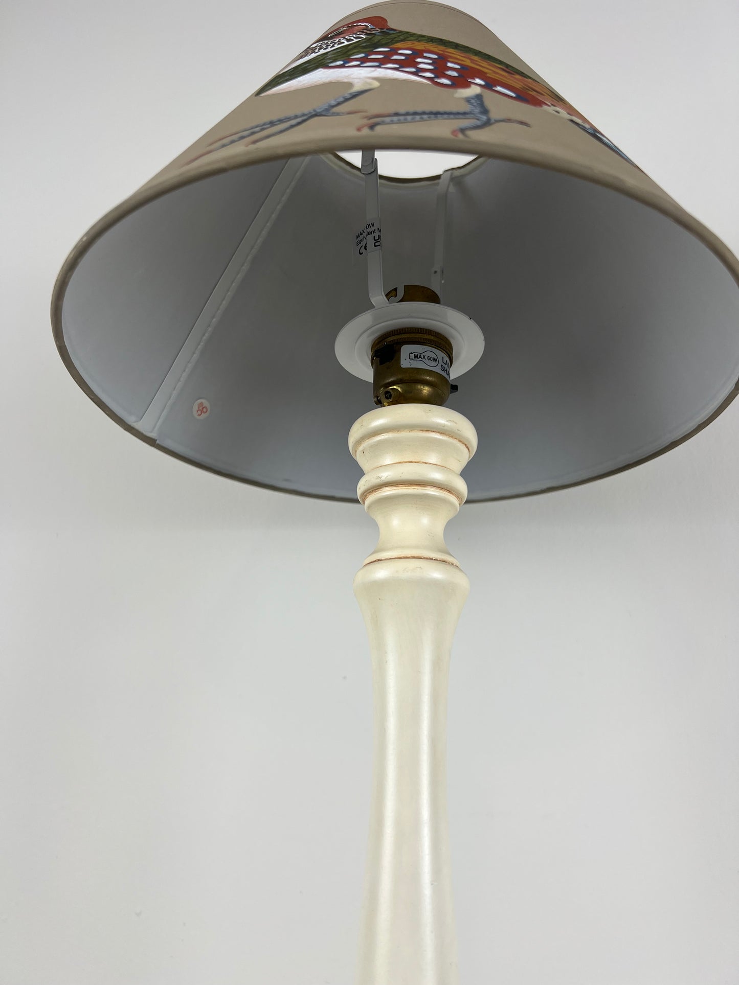 Hand-Painted Partridge Lampshade – One-Off Natural History Folk Art Design