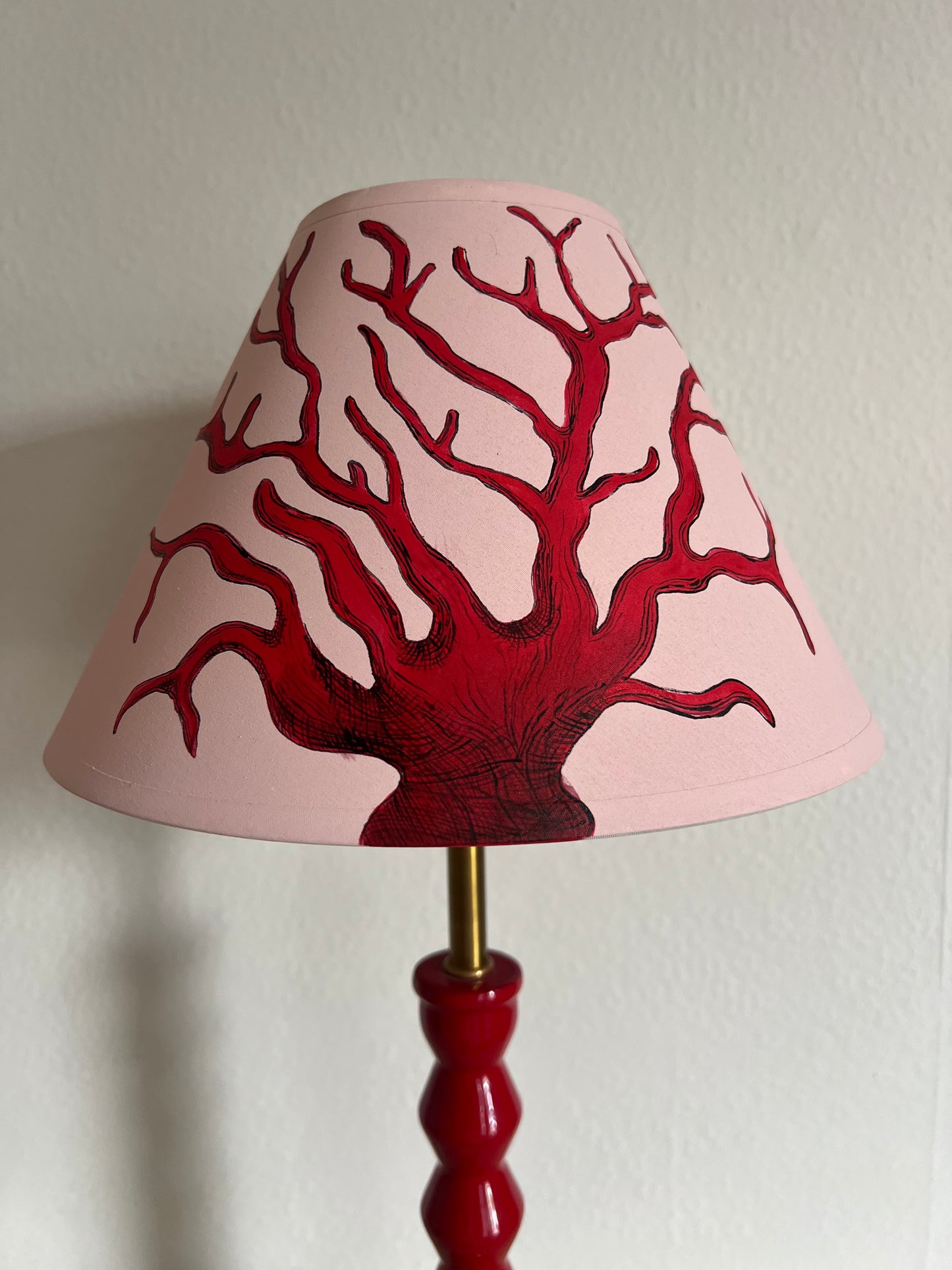 Coral Hand Painted Lampshade