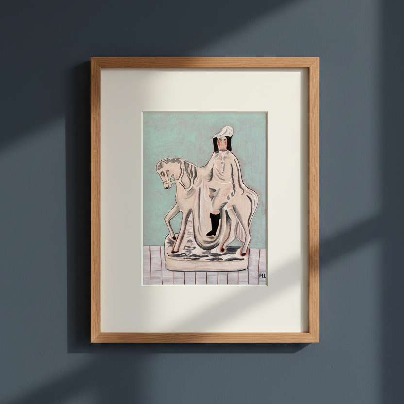 Staffordshire Flatback Figure on Horseback - Fine Art Print