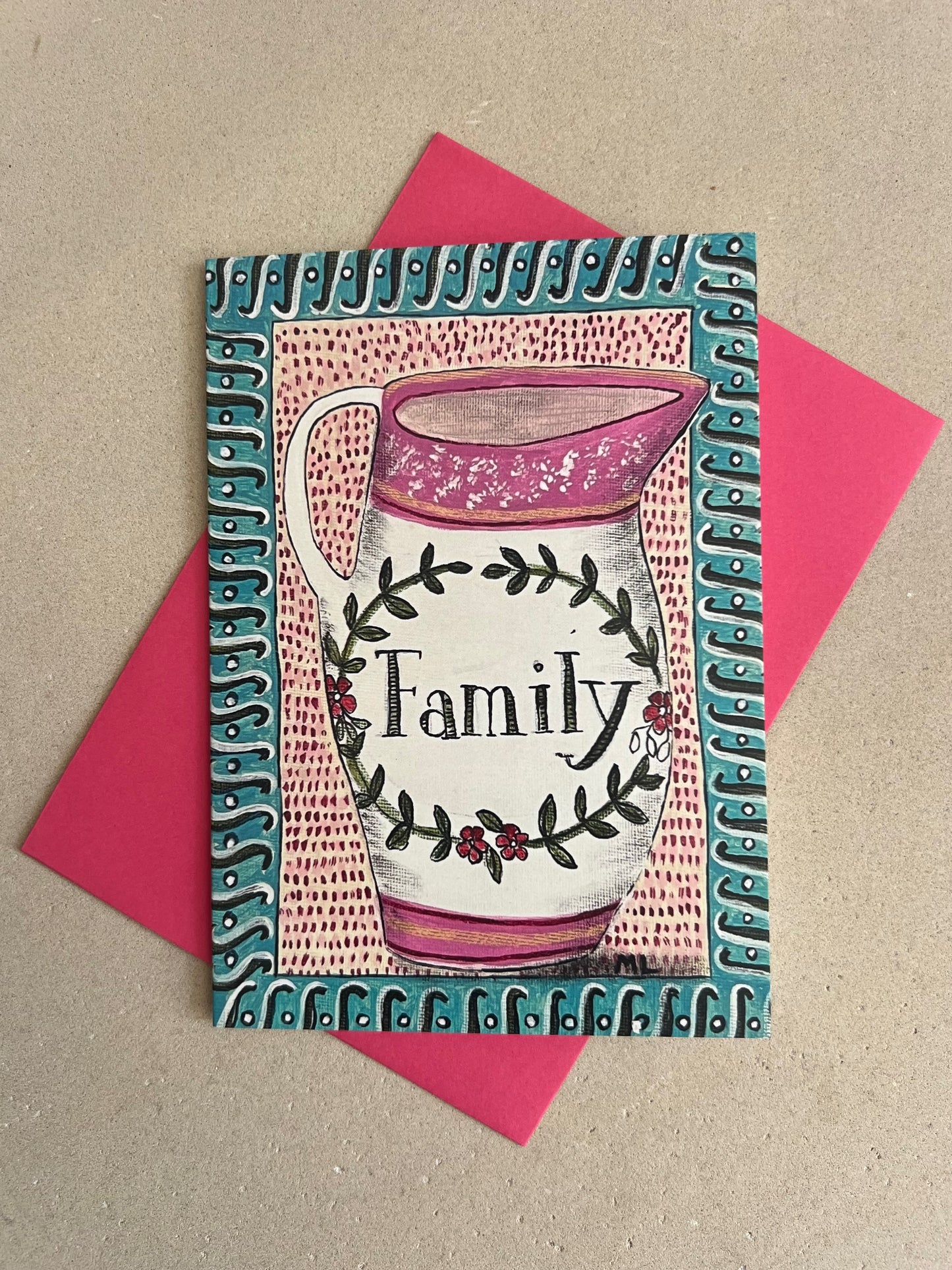 Family Greetings Card - Blank Inside