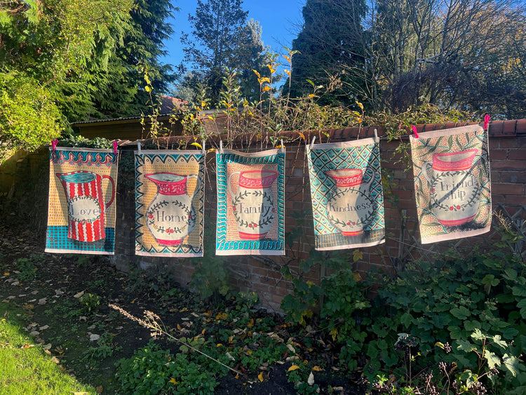 Folk Art Tea Towels