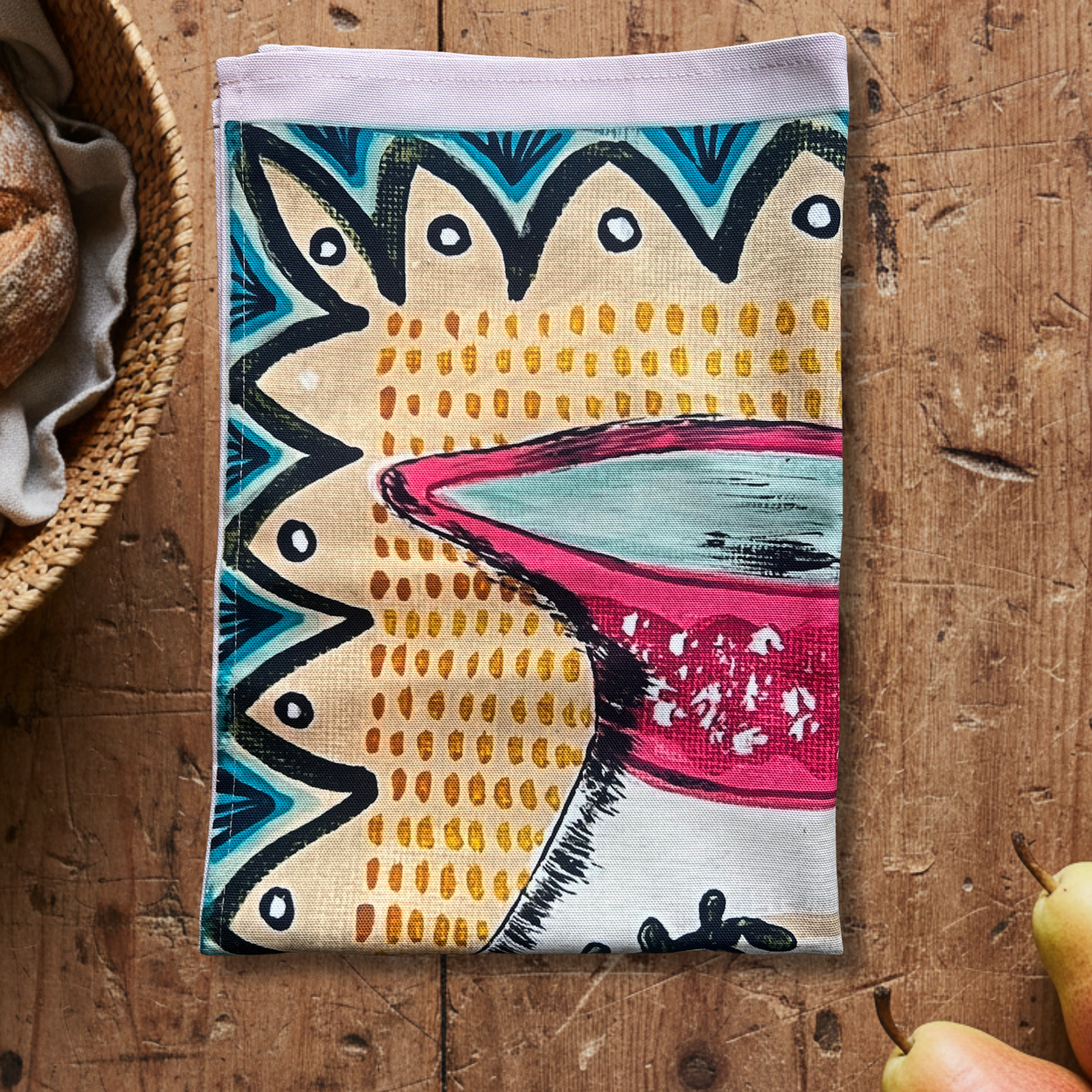 Home Jug Tea Towel – Folk Art Collection