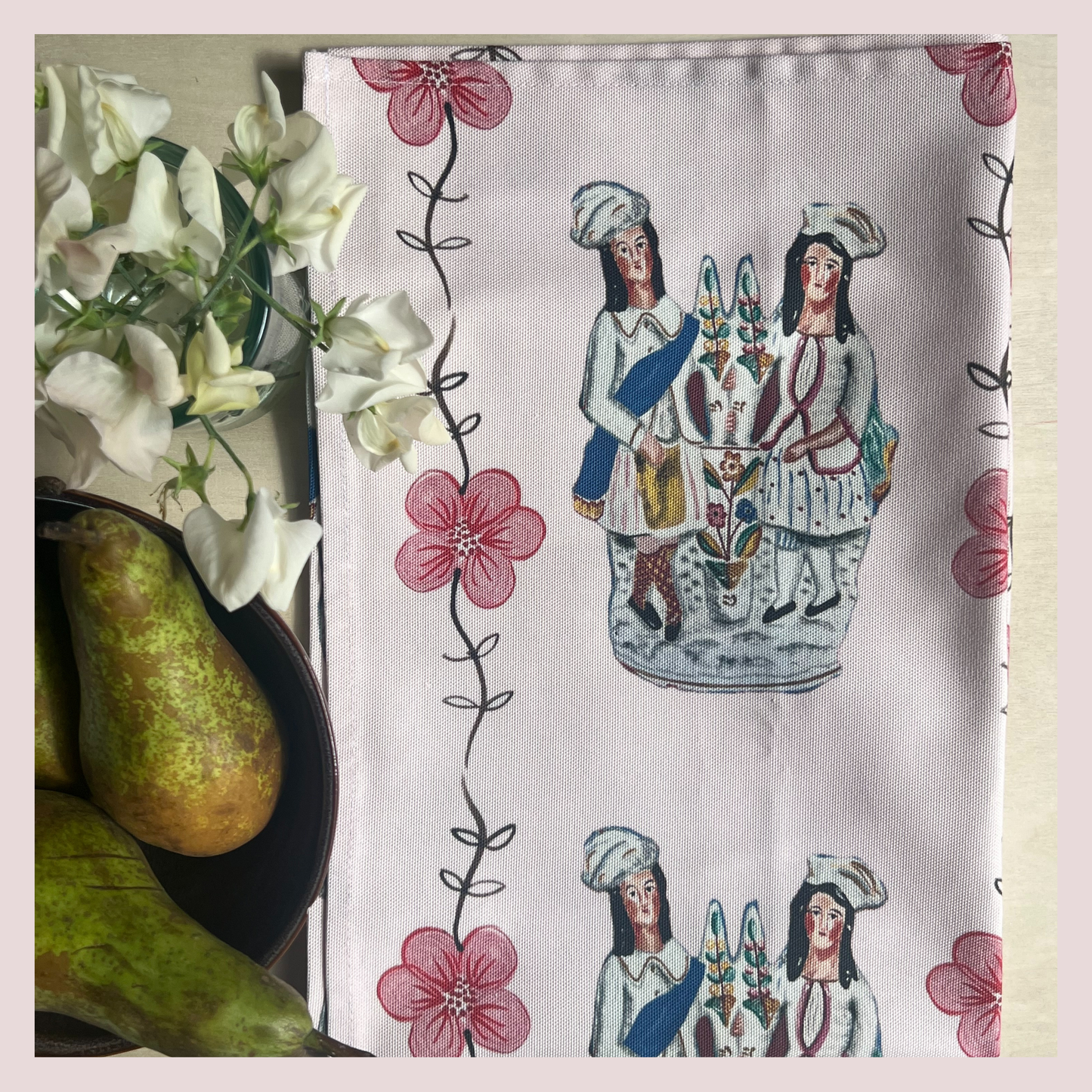 Staffordshire Couple Tea Towel