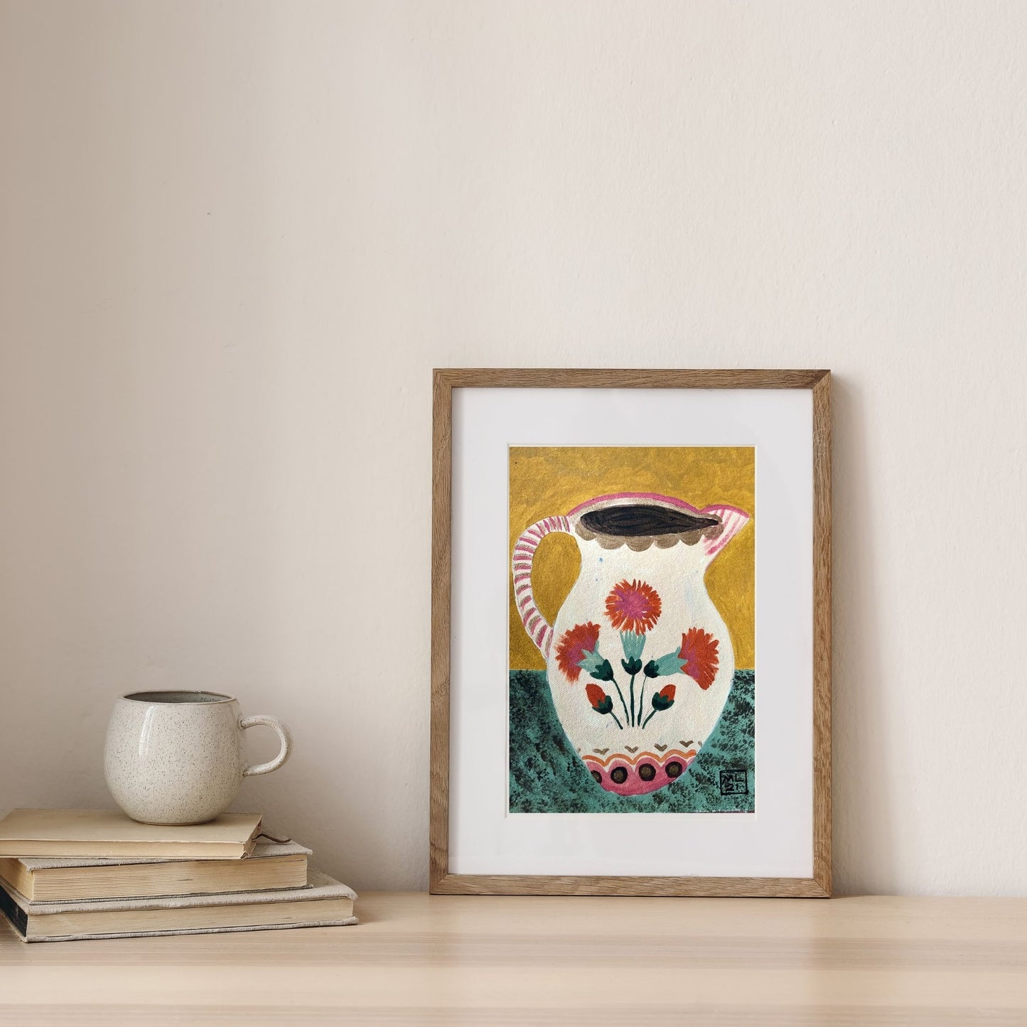 Dianthus Jug - Fine Art Print