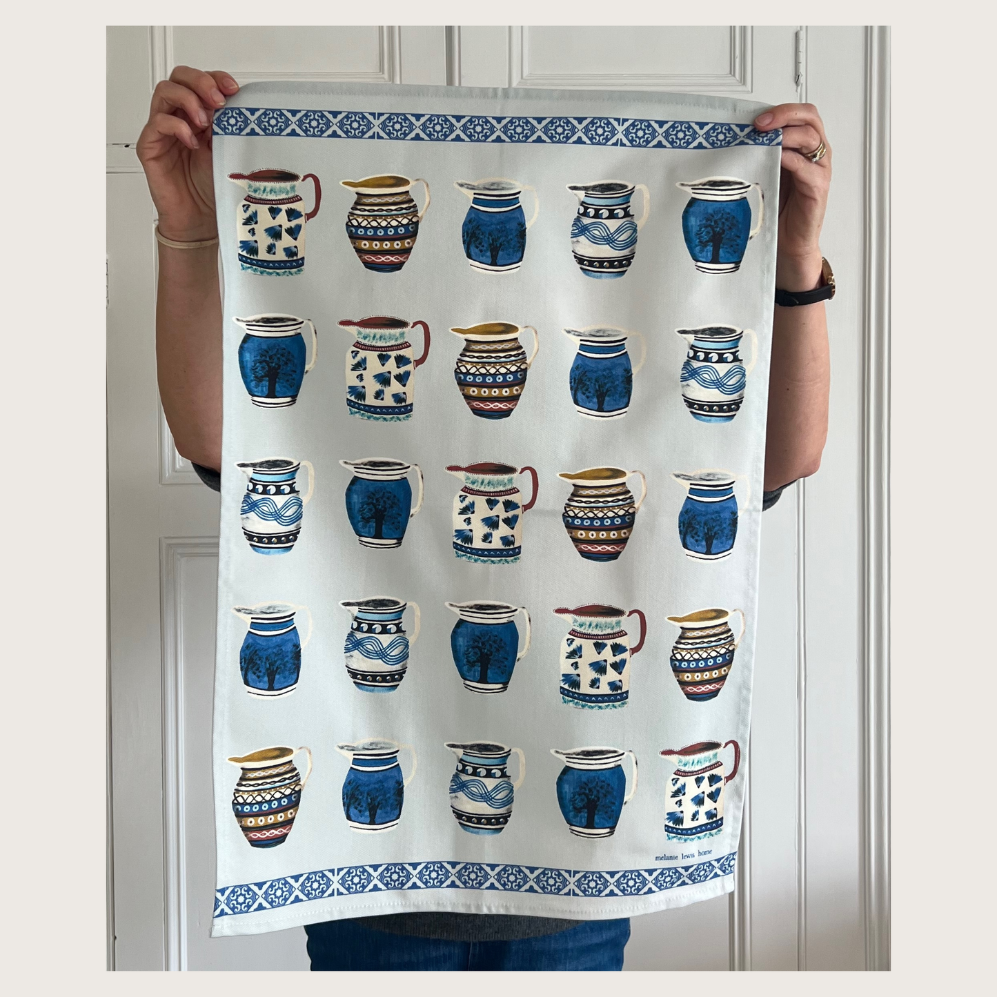Mochaware Jugs Tea Towel | Melanie Lewis Home
