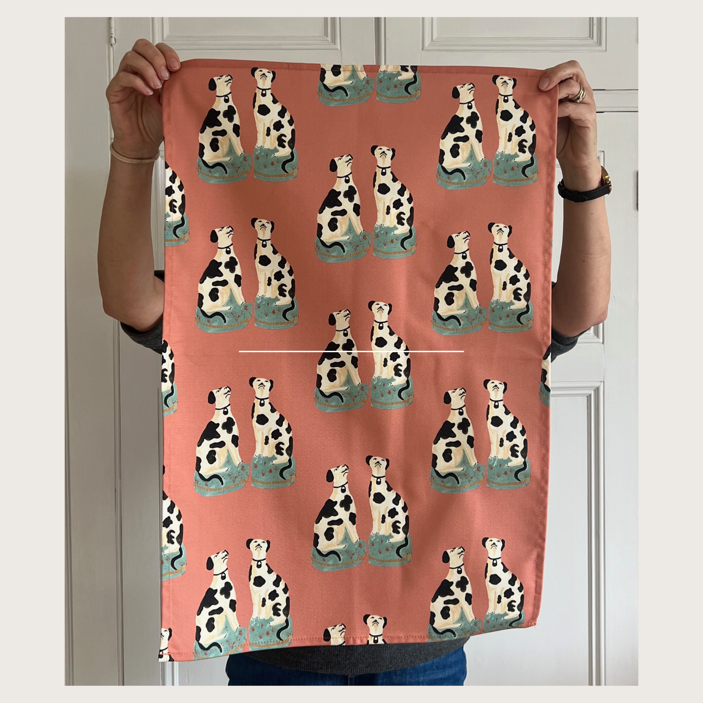Staffordshire Dogs Tea Towel | Melanie Lewis Home