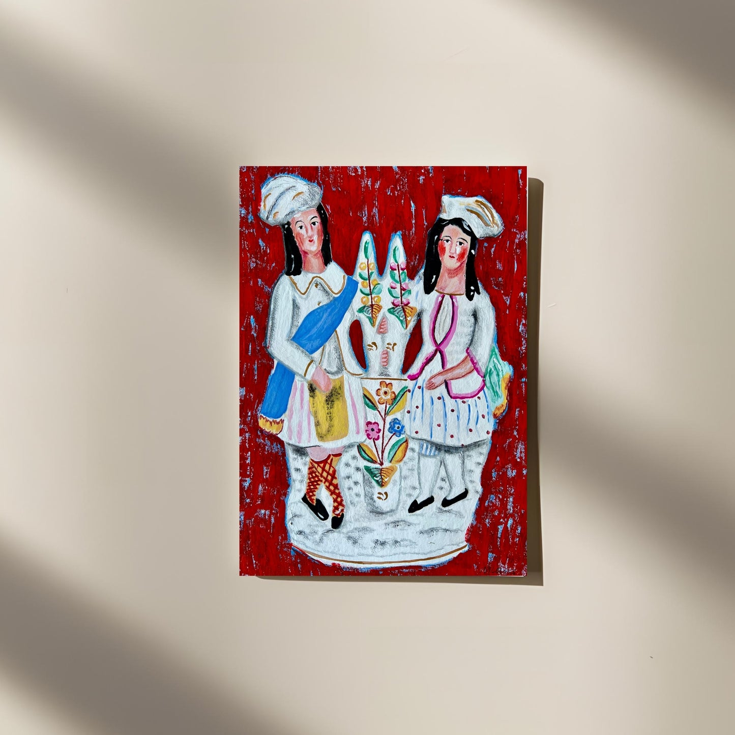 Staffordshire Figure, Greeting Card - blank inside