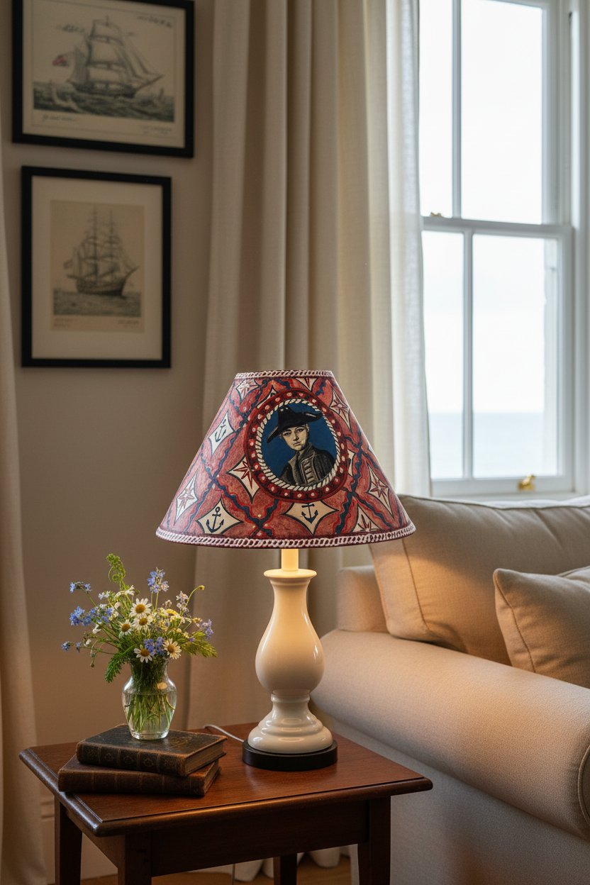 The Sea Captain Hand Painted Lampshade | The Painter's Studio Collection