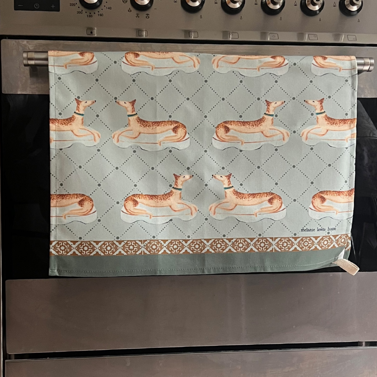 Staffordshire Greyhound Tea Towel