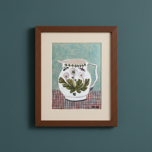Portmeirion Daisies Jug Painting - A4 Fine Art Print
