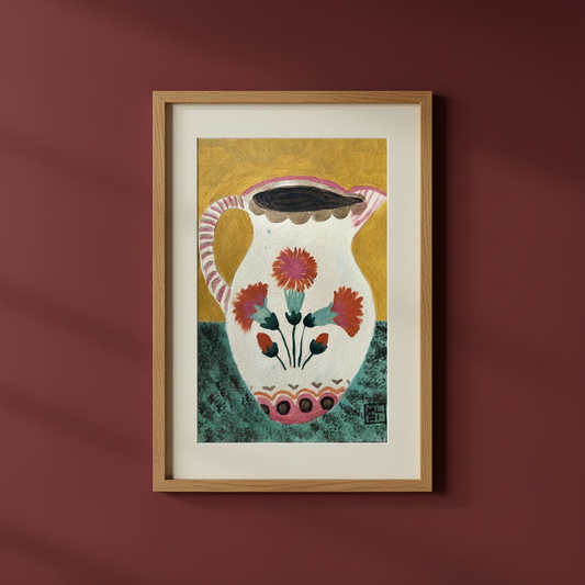 Dianthus Jug - Fine Art Print