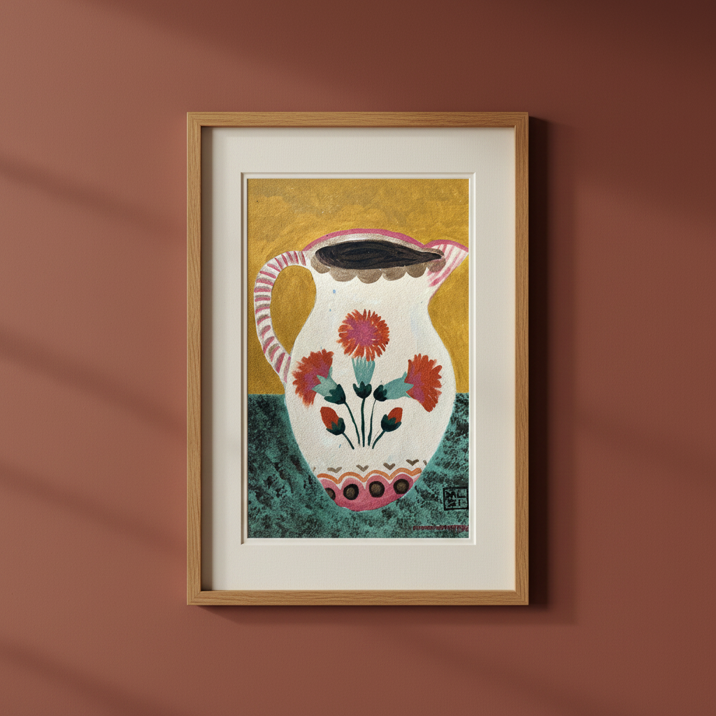Dianthus Jug - Fine Art Print