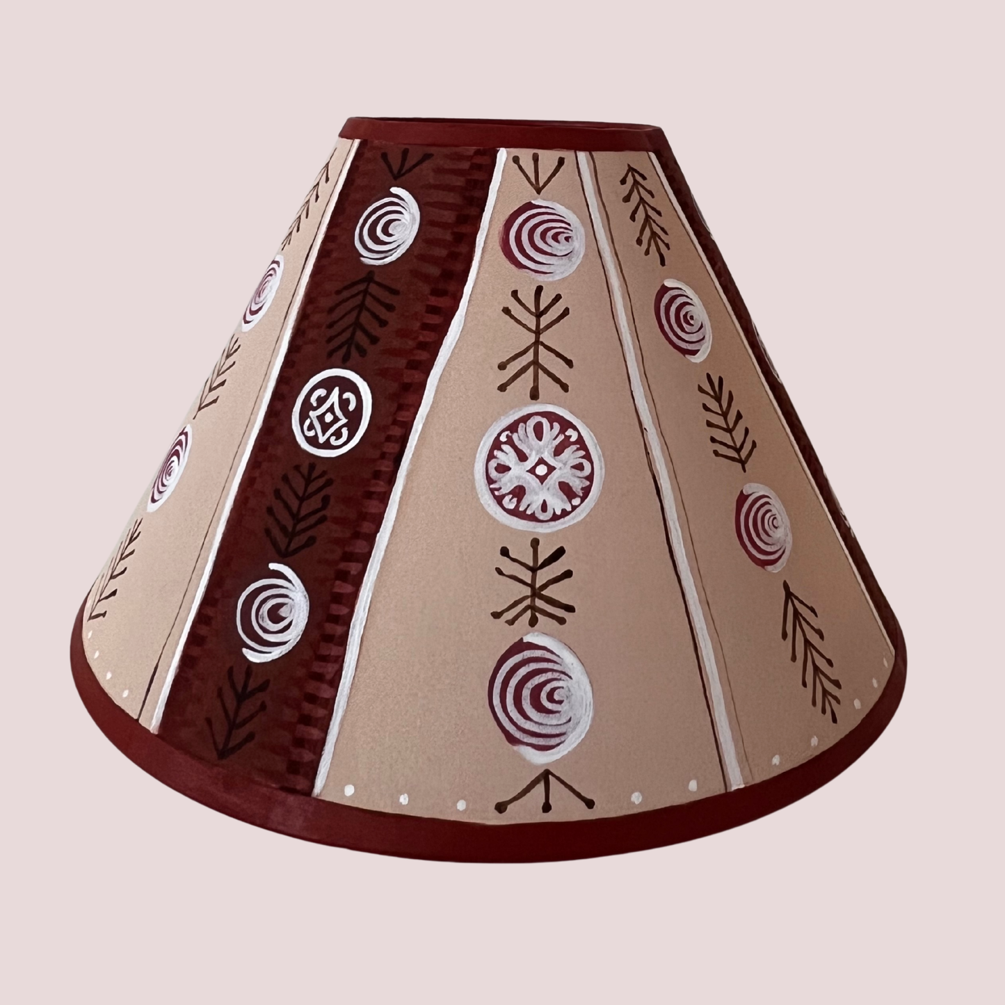 Calke Abbey Folk Art Lampshade – Hand Painted
