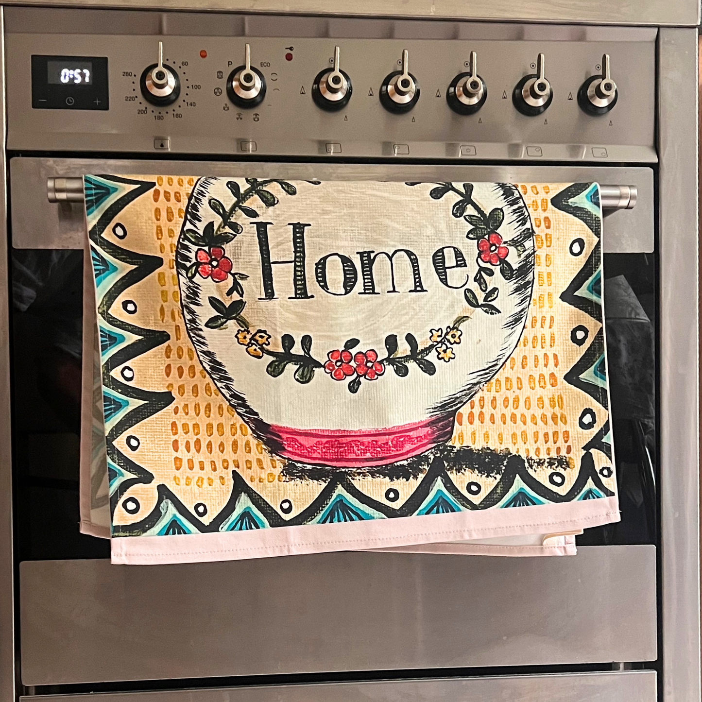 Home Jug Tea Towel – Folk Art Collection