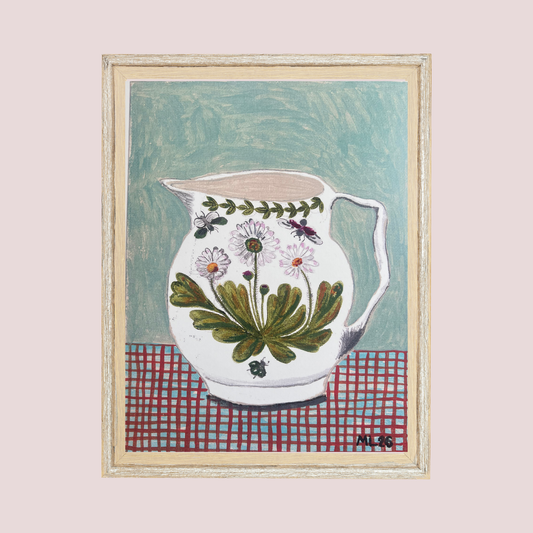 Portmeirion Daisies Jug Painting - A4 Fine Art Print