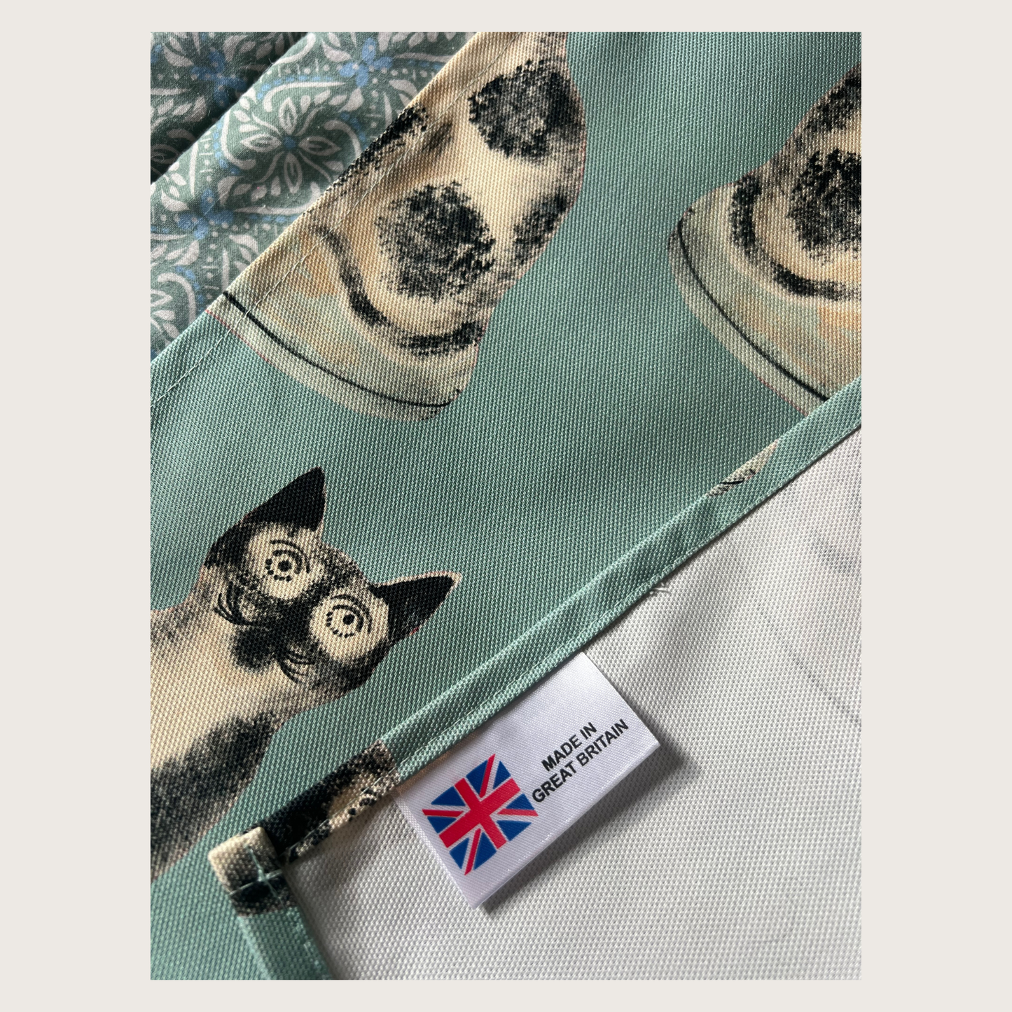 Staffordshire Cat Tea Towel | Melanie Lewis Home