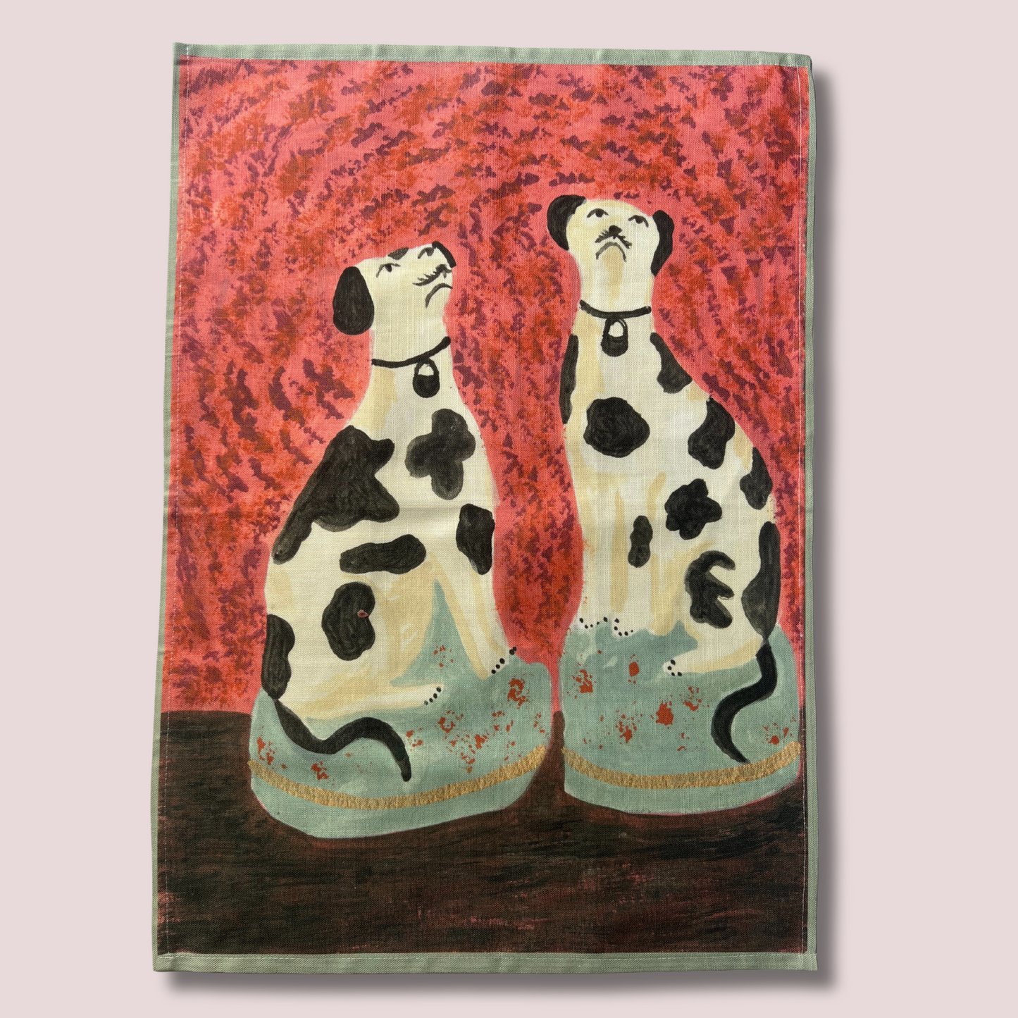 Dotty & Duke Staffordshire Dalmation Dogs Tea Towel