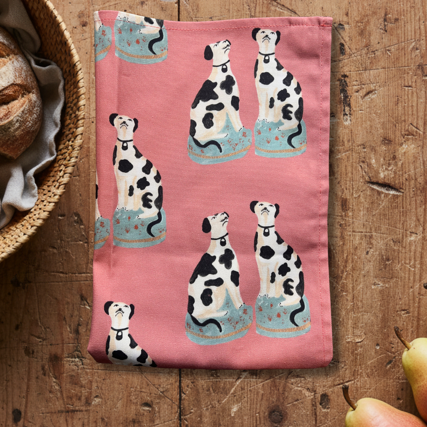 Staffordshire Dogs Tea Towel | Melanie Lewis Home