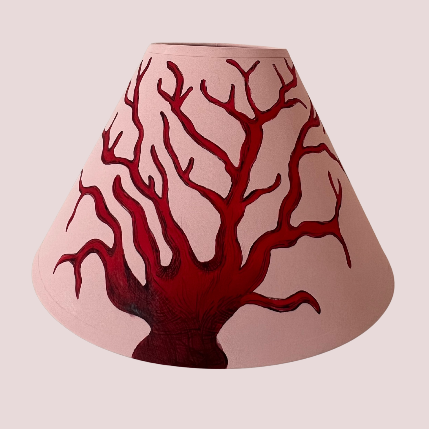 Coral Hand Painted Lampshade
