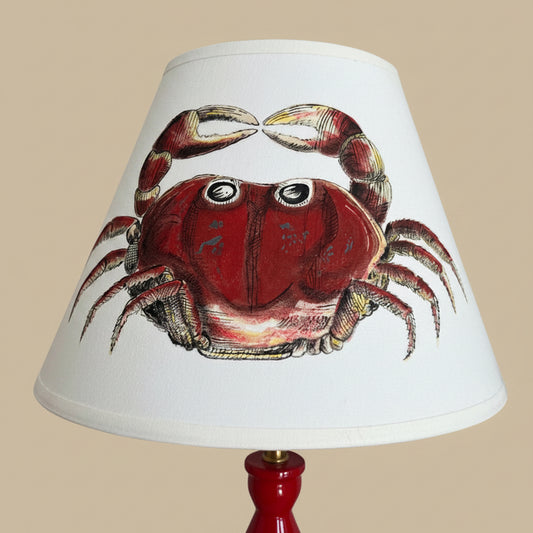 Hand Painted Lampshade - One-off Crab decorative shade