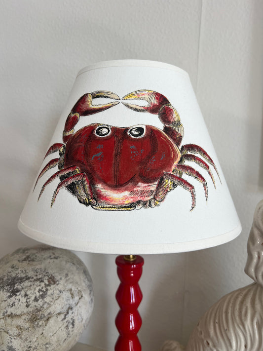 Hand Painted Lampshade - One-off Crab decorative shade