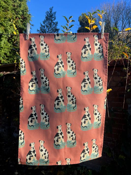 Staffordshire Dogs Tea Towel | Melanie Lewis Home