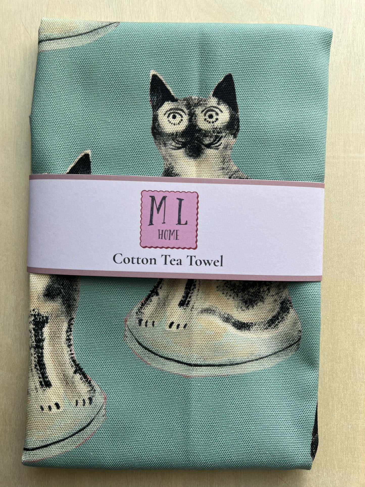 Staffordshire Cat Tea Towel | Melanie Lewis Home