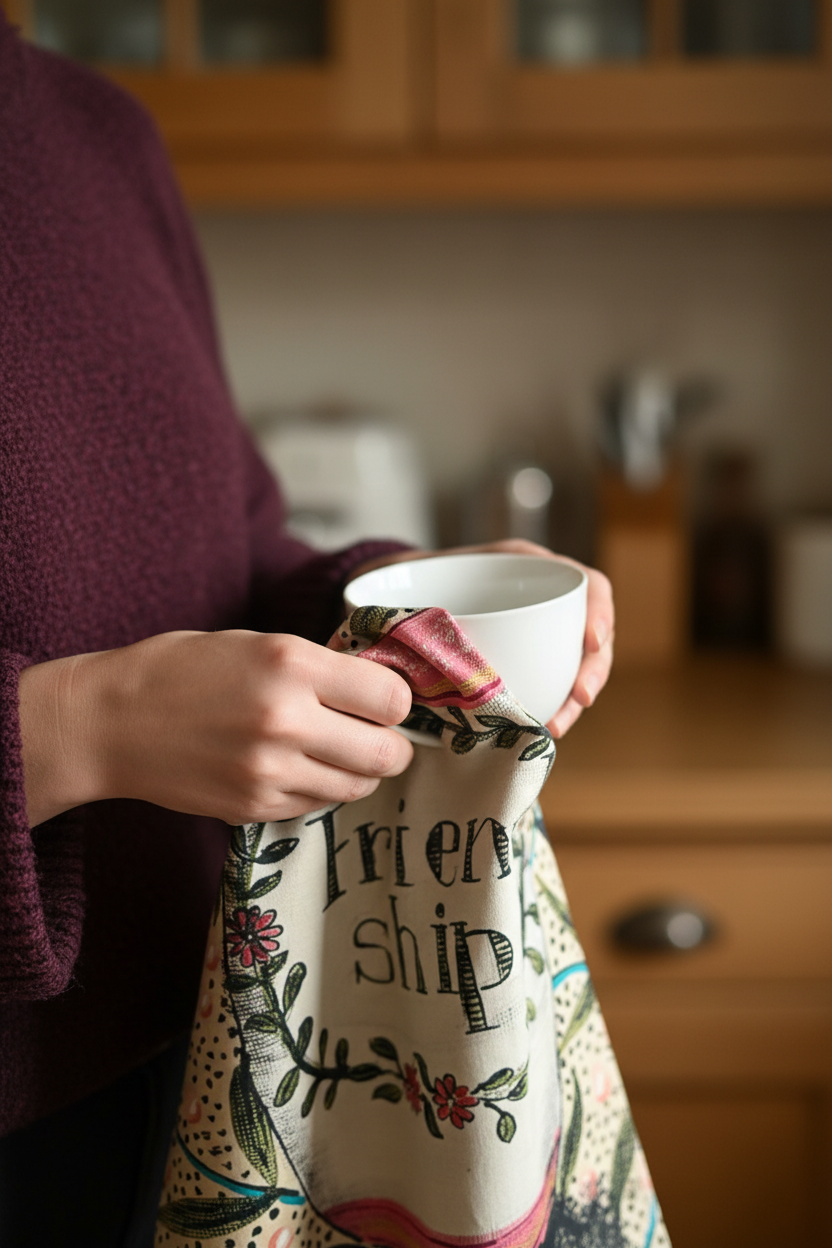 Friendship Jug Tea Towel – Folk Art Collection - BACK IN STOCK!