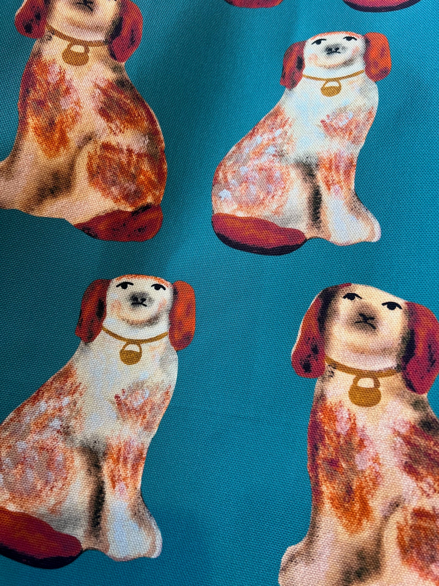 Staffordshire Dog Tea Towel – Turquoise