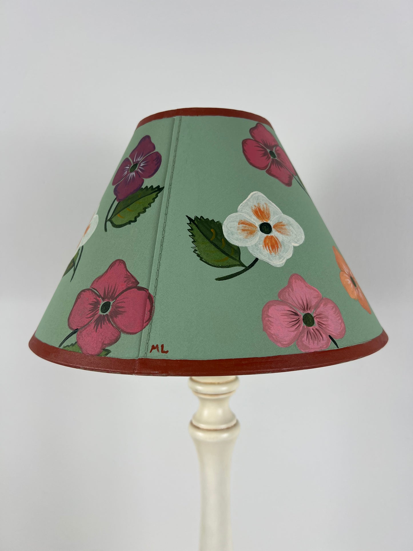 Hand-Painted Wren Lampshade – One-Off Folk Art & Natural History Design