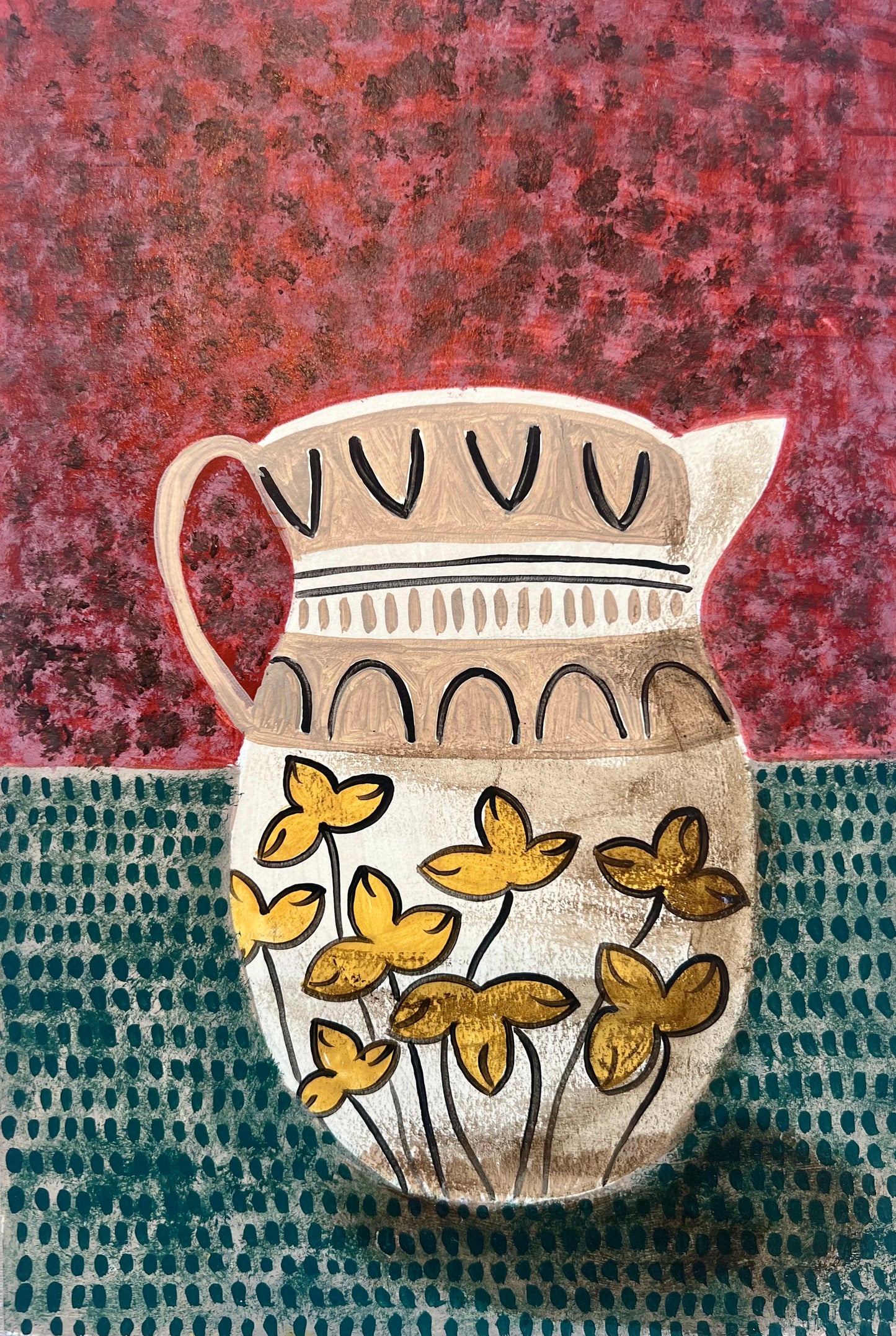 Mochaware Jug -  Original Painting