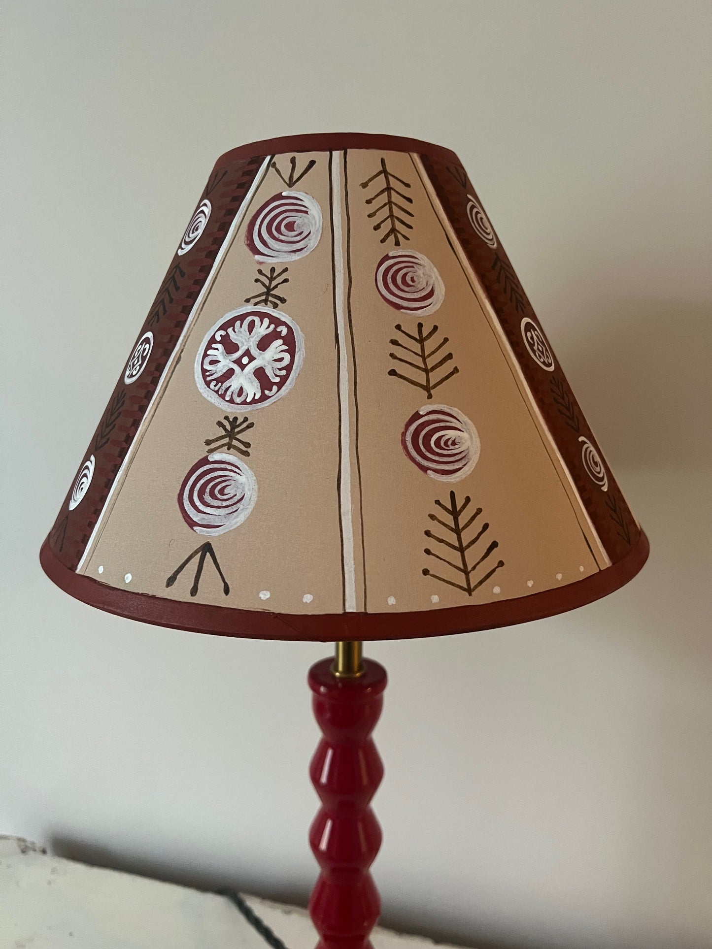 Calke Abbey Folk Art Lampshade – Hand Painted