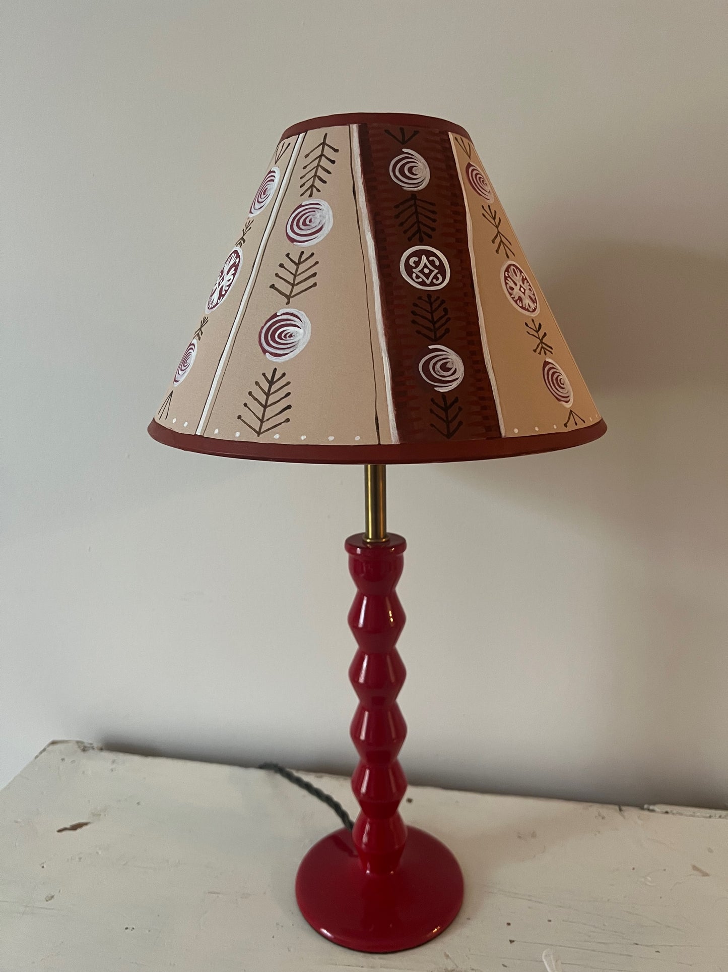 Calke Abbey Folk Art Lampshade – Hand Painted
