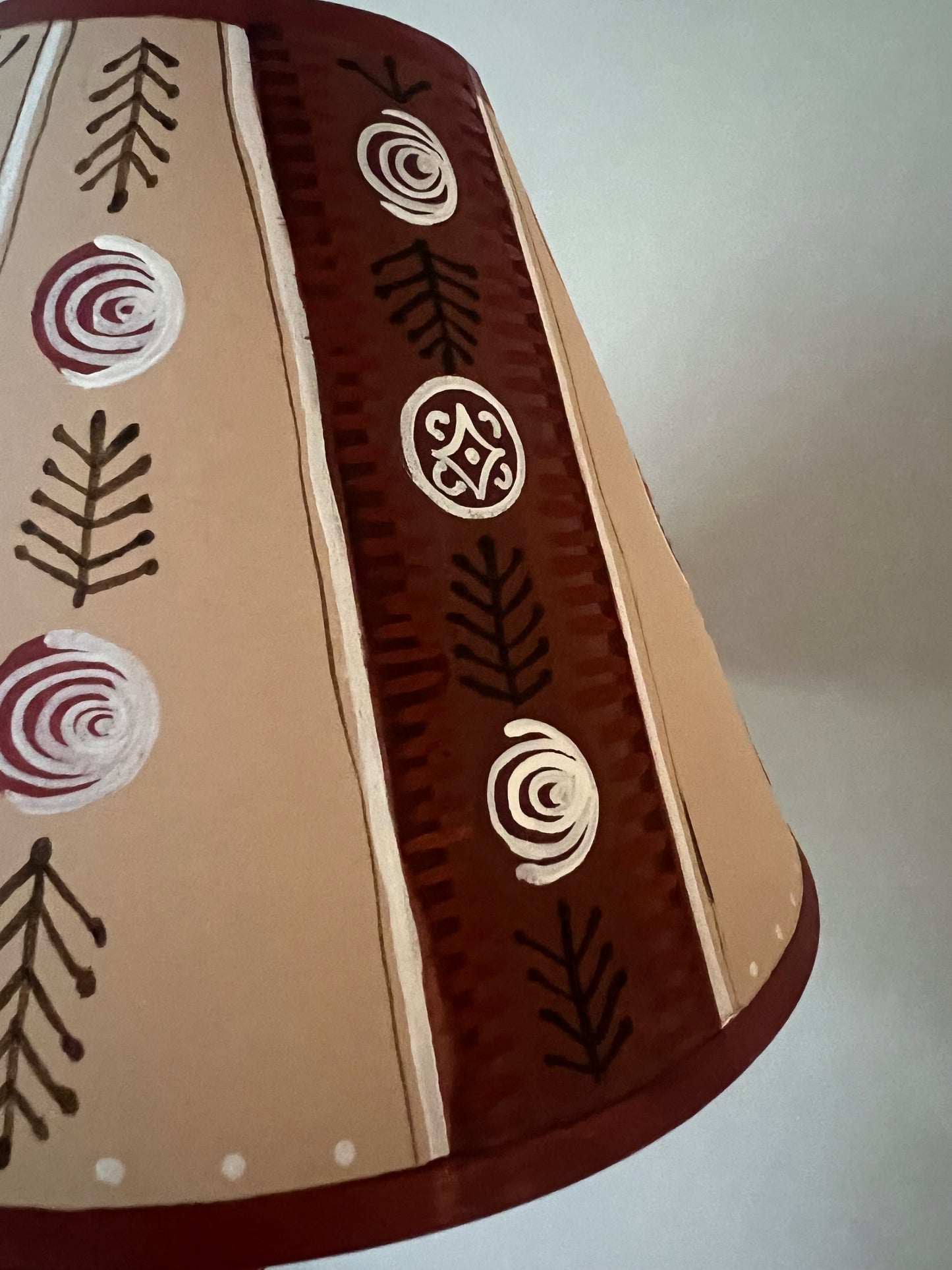 Calke Abbey Folk Art Lampshade – Hand Painted