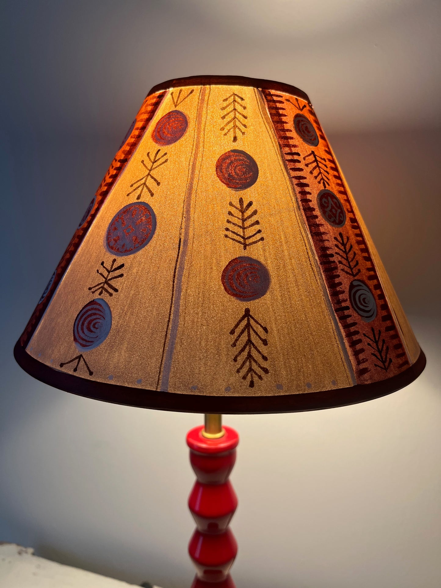 Calke Abbey Folk Art Lampshade – Hand Painted