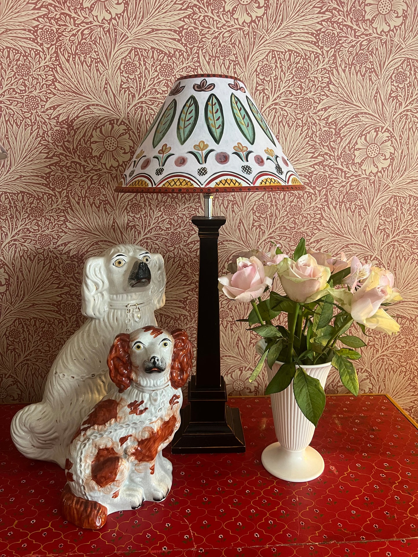 Painter’s Garland — Bloomsbury-Inspired Lampshade | 30cm width