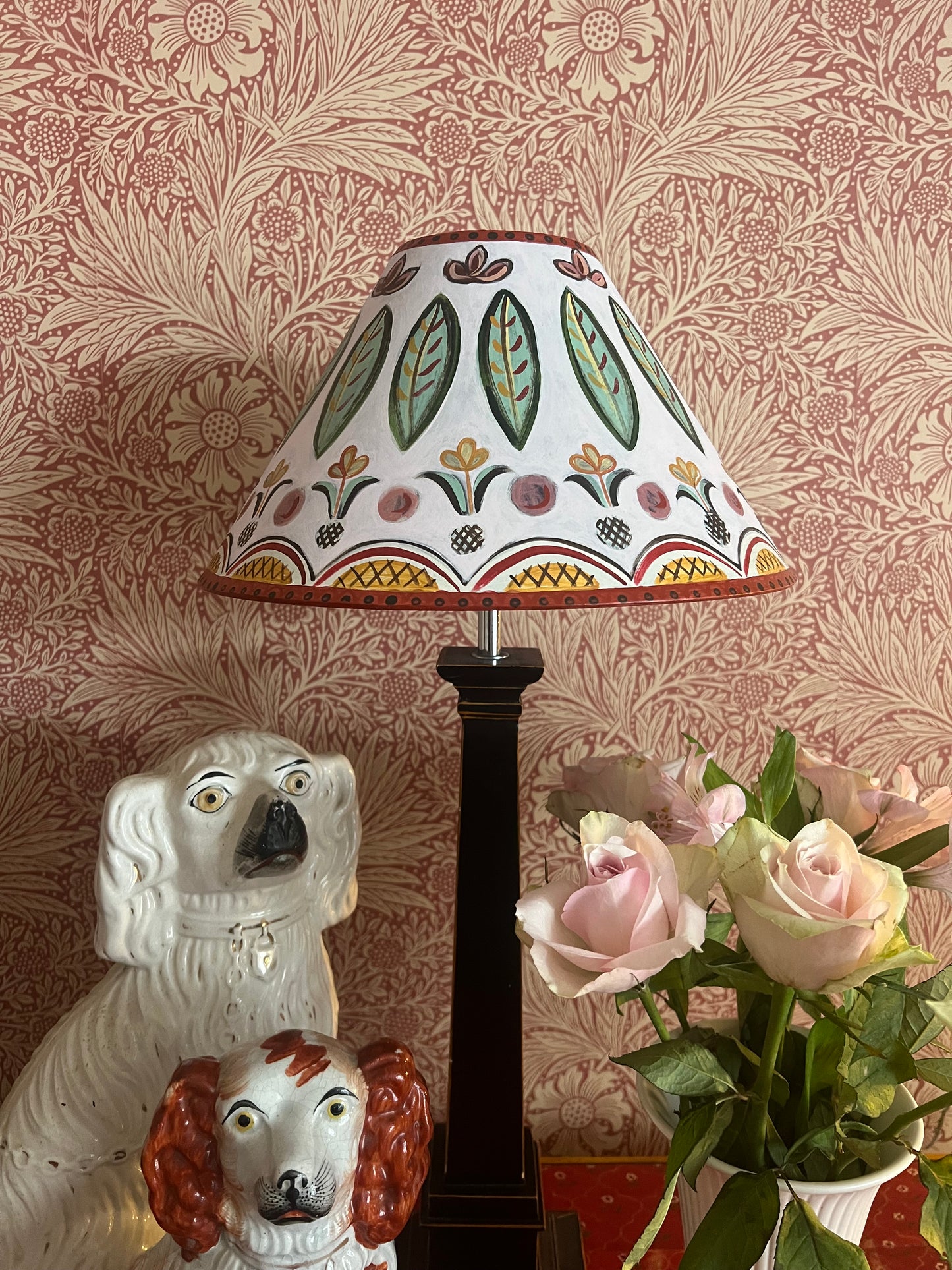 Painter’s Garland — Bloomsbury-Inspired Lampshade | 30cm width