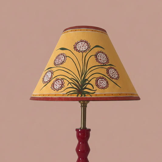 Hand painted botanical daisy lampshade by Melanie Lewis 