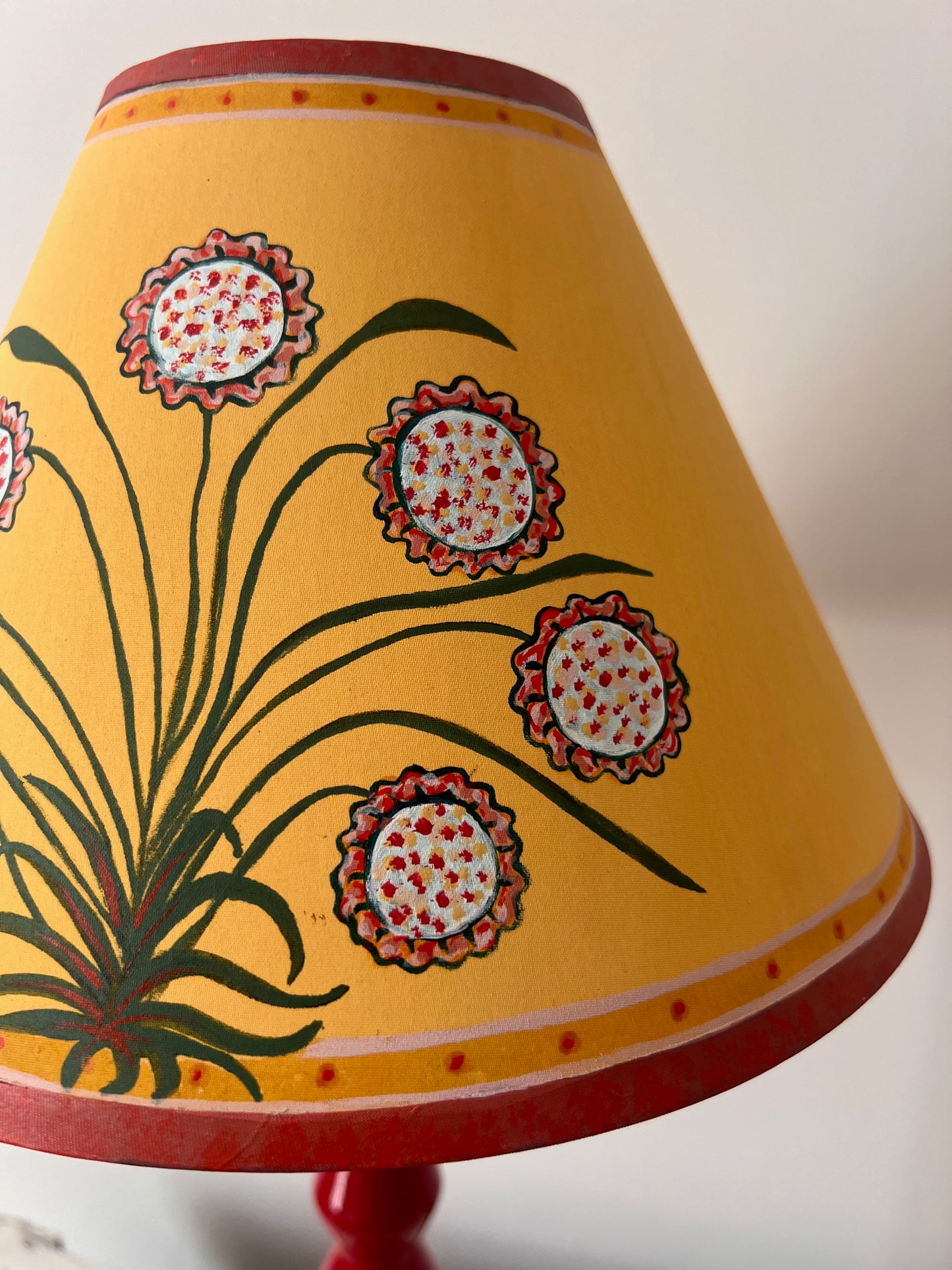 Daisy Hand Painted Lampshade | Botanical Artisan Lighting