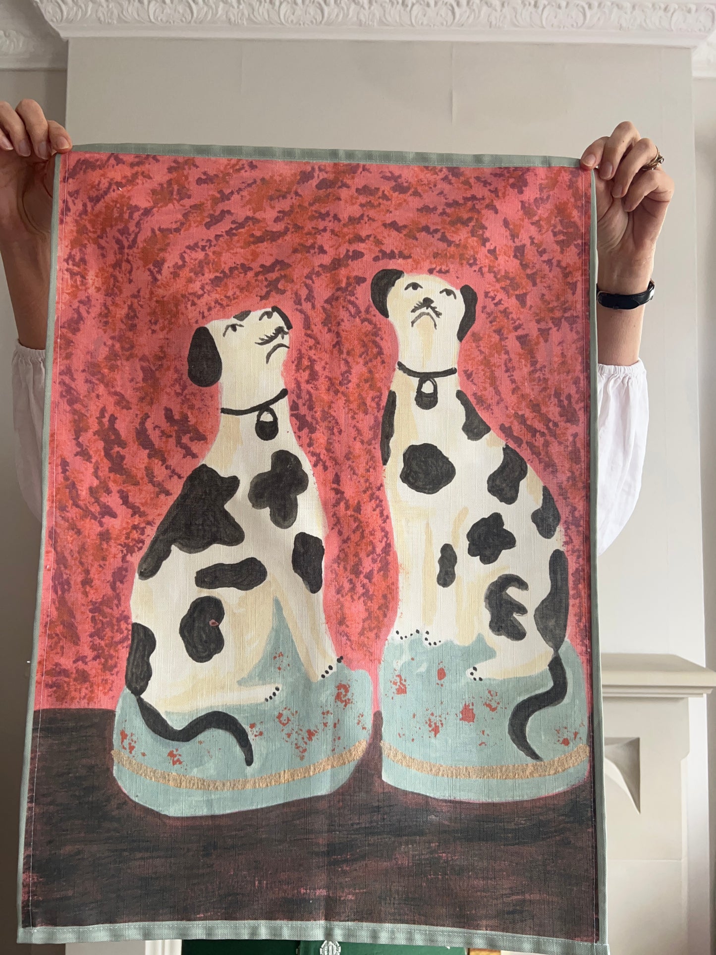 Dotty & Duke Staffordshire Dalmation Dogs Tea Towel