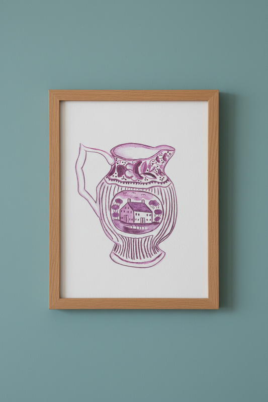 Staffordshire Jug Original Watercolour on Handmade Cotton Paper
