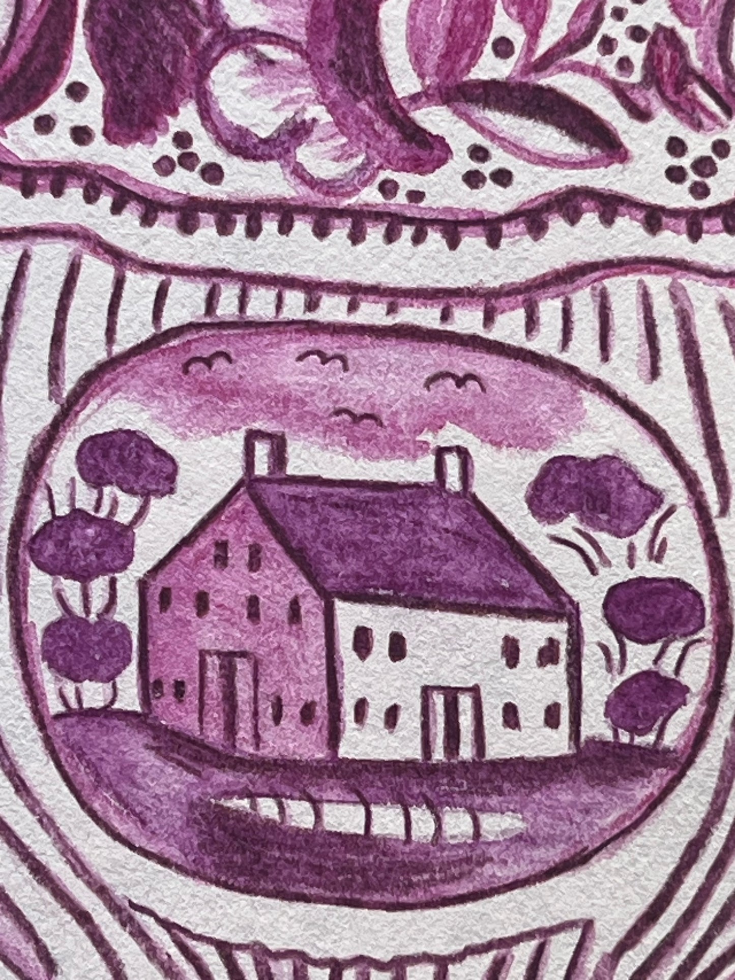 Staffordshire Jug Original Watercolour on Handmade Cotton Paper